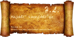 Hajdú Leonidász névjegykártya